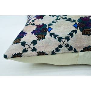 Vintage Kantha Patchwork lana almohada 32x32 pulgadas púrpura mosaico Paisley paneles uva tejido técnica - Product Image 4