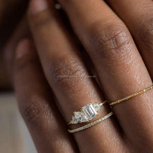 Arin Custom Modern & Luxury 18K/14K Gold Diamond Rings GIA/IGI Certified para bodas y fiestas MOQ bajo - Product Image 1