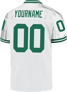 Camiseta de Fútbol Blanca Personalizada con Detalles Verdes para Hombre, Sublimada, Cuello en V, Manga Corta, Uniforme de Equipo, Opción de Logotipo, Nombre y Número, Transpirable - Product Image 3