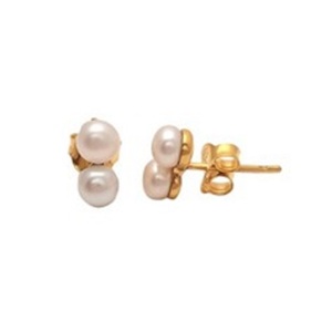 Pendientes de plata de ley 925 con gema de perla, novedad - Product Image 1