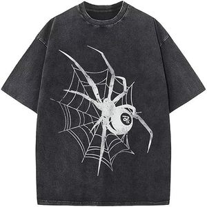 เสื้อยืดคอตตอนหนาน้ำหนักมากทรงบ็อกซี่ แขนสั้น ไหล่ตก ทรงหลวม แบบครอป สำหรับผู้ชาย - Product Image 1