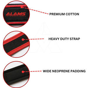 Gran oferta, correas de levantamiento de pesas de tela de neopreno Premium de alta calidad, equipo de levantamiento de pesas transpirable y cómodo - Product Image 5