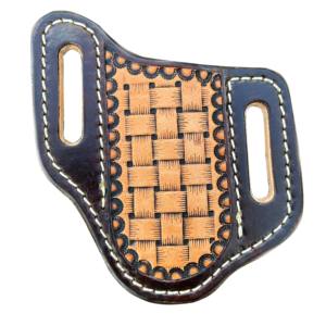 ปลอกหนังสไตล์แพนเค้กสำหรับ4 ''พับได้และใบมีดคงที่4'' ทำด้วยมือ - Product Image 1