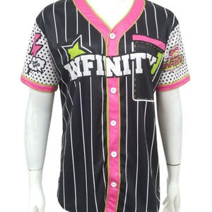 Camiseta de béisbol transpirable con estampado de transferencia de calor de diseño multicolor personalizado para hombres Servicio OEM Hot New Latest Adults Printed - Product Image 1
