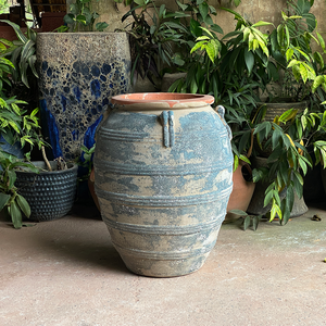 OEM ODM Vente en gros Prix compétitif Pot en céramique émaillée unique fait main écologique durable à texture rustique pour extérieur, maison et jardin - Product Image 3