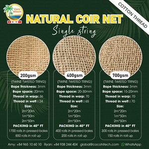 BEST QUALITY COCO HITECH FIBER COCONUT COIR <b>NET</b> for Environmentally Friendly Use - Product Image 3