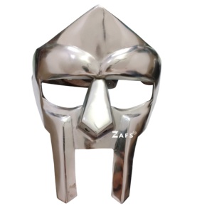 Masque facial de chevalier médiéval inspiré de MF Doom, casque de gladiateur en acier doux, accessoire de costume de cosplay pour Halloween et reconstitution historique - Product Image 5