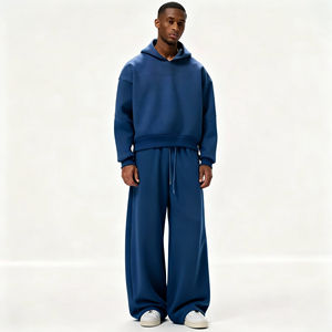 Sweat-shirts et pantalons de survêtement volumineux pour hommes, survêtement oversize, fabricant de survêtements vierges - Product Image 3