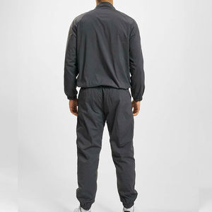 Conjunto de 2 piezas de chándal de algodón personalizado OEM vintage para hombre, holgado, ligero, oversize, liso, cortavientos, tejido para invierno con puños elásticos - Product Image 3