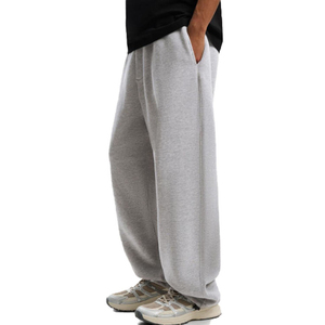 Pantalon de survêtement streetwear OEM 2026 pour homme, coupe large et droite, style vintage, en mélange de coton épais, évasé et ample - Product Image 6