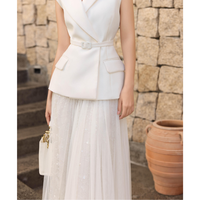 Jupes asymétriques longues pour femmes OEM ODM Enzo Leo Vietnam en polyester/coton écologique, livraison rapide, prêtes à être expédiées