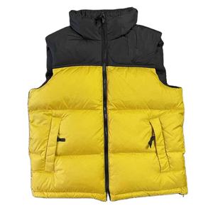 Alta calidad Otoño Invierno acolchado Street Wear sin mangas Slim Fit Stand-up Collar Zipper Puffer Mens Jacket Vest Mens - Product Image 1