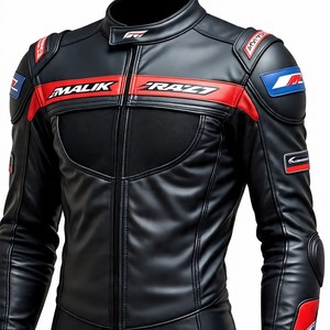 Descuento a granel traje de cuero genuino para motocicleta al por mayor tamaño personalizado y características CE protección Motobike desgaste - Product Image 6