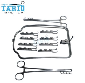 Ensemble de chirurgie de rumenotomie de haute qualité Kit d'instruments chirurgicaux vétérinaires crochet de forceps de chirurgie animale - Product Image 1