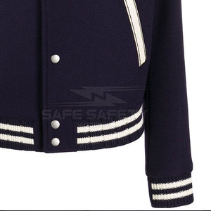 La última y elegante chaqueta universitaria transpirable para mujer, chaqueta universitaria de Color sólido de ajuste cómodo para mujer - Product Image 6