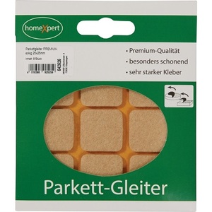 Premium Self-Adhesive Felt Parquet Glides 25 X 25 mm Natural Square <b>Flooring</b> Protectors - Product Image 1