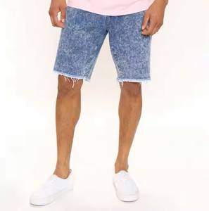 2025 New Denim Tear <b>Shorts</b> Premium Quality Unique Color Breathable Knitted Mid <b>Waist</b> Elastic Closure Custom Log Style <b>Low</b> MOQ - Product Image 3