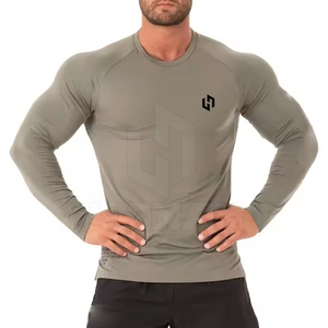 2025 nouveau Design Logo personnalisé hommes chemises de compression confortable respirant vêtements en gros - Product Image 4