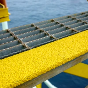 Pisada de escalera antideslizante industrial de la seguridad de GRP FRP con la nariz amarilla de la fibra de vidrio - Product Image 3