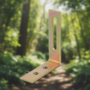 Adjustable 65x80x20mm Angle Bracket Raw Steel Yellow Galvanized GAH <b>Storage</b> Holders & <b>Racks</b> 1 Piece - Product Image 3