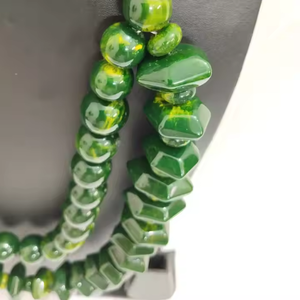 Collier de perles multicolores pour femme, style ange en résine émaillée, design indien exotique, dernière collection, idéal pour les fêtes et les occasions spéciales, Inde - Product Image 6