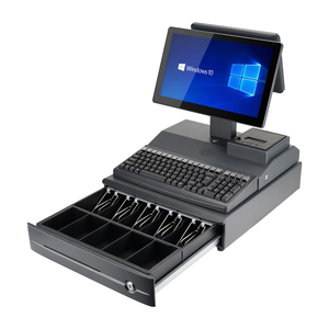 Sistema POS LICON 15.6" con Windows 10, I3, 4GB, 64GB Disco Rigido, Registratore di Cassa All-in-One ad Alta Risoluzione con Stampante 58MM, Nero, per Supermercati - Product Image 1
