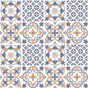 กระเบื้องปูพื้นลายพอร์ซเลนดิจิทัลขนาด400x400มม. กันลื่นดีไซน์แบบโมร็อกโก - Product Image 6