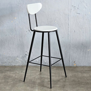 <b>Adjustable</b> Industrial-Style Metal <b>Bar</b> Chair with Wooden Backrest GBAK002 - Product Image 2