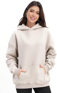 Sudadera con capucha con logotipo personalizado para mujer con mangas largas Sudadera de lana OEM para invierno Etiqueta privada Suministro al por mayor de moda - Product Image 2