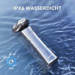 Afeitadora Eléctrica para Hombre, Afeitadora de Láminas, Afeitadora en Seco y Húmedo, Cuchilla Doble de Acero Inoxidable, Resistente al Agua IPX7, Recortadora de Barba - Product Image 4