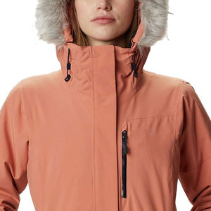 Veste parka pour femme, noire, à capuche, imperméable, réversible, grande taille, respirante, écologique, en nylon brut, hiver, sur mesure - Product Image 3