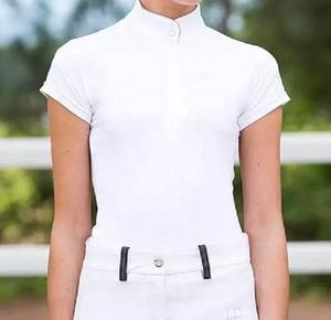 Camisa de montar a caballo para mujer, camisa de competición ecuestre con logotipo personalizado - Product Image 1