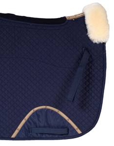Professional Equestrian Leather Cotton Saddle Pad Dressage Classic Non-Slip Cotton <b>Filling</b> Custom Packaging OEM/ODM Brand - Product Image 2