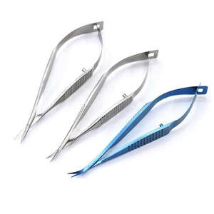 Nuevas tijeras de Vannas quirúrgicas manuales de acero inoxidable de alta calidad, duraderas, reutilizables, cuchillas largas de 5mm, puntas afiladas, uso de cirugía General - Product Image 6