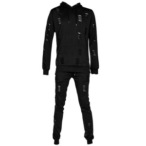 <b>Top</b> Trending OEM Wholesale Men's <b>Distressed</b> Tracksuit Latest Casual Use Breathable Stylish 100% Cotton Eco-Friendly Streetwear - Product Image 4