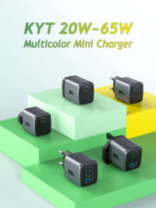 Kyt 35W Gan Tường Sạc Với Đa Cổng Cho Iphone 16/17 Samsung Cho Ngân Hàng Điện Màu Xanh Lá Cây Sạc Với Sạc Nhanh - Product Image 4