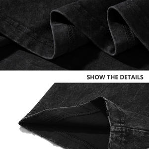 Camiseta Retro de algodón 100% de alta calidad, lavado ácido y lavado mineral, camiseta de diseño con estampado Vintage relajado pesado de gran tamaño para hombres - Product Image 3