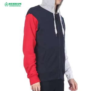 Sweat à capuche unisexe OEM de haute qualité avec fermeture éclair, en molleton épais uni, en coton French Terry, respirant, séchage rapide, personnalisable avec logo - Product Image 3