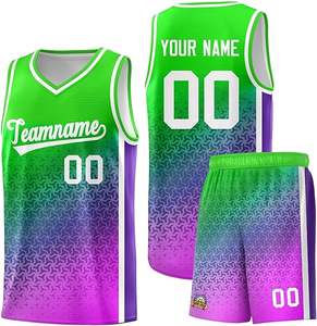 Camisetas de baloncesto de moda para hombres, uniformes de poliéster personalizados, transpirables, directos de fábrica, sublimación al por mayor, industria deportiva - Product Image 4