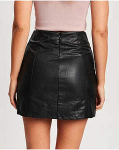 Falda Mini de Cuero Genuino Activus Wear, la Mejor Oferta, Elegante, Cómoda, Informal, Vintage, Cruzada, Talla Grande, Moda Diaria para Mujer - Product Image 6