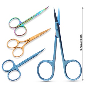 High Quality Stainless Steel Russian Nail Scissors Curved Bent Sharp Cuticle Manicure Scissors Beauty Scissors <b>Makeup</b> <b>Tools</b> - Product Image 1