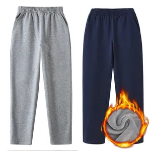 Pantalones deportivos informales para niños adolescentes de invierno, pantalones de lana, pantalones para correr para niños, ropa holgada y cálida para niños - Product Image 1