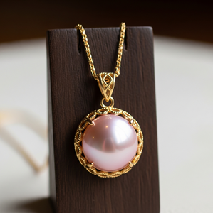 925 Sterling Silver Dainty Chain Bohème Naturel Rose Perle Forme Ronde Pendentif Usage Quotidien Cristal Mode Pendentifs Charmes - Product Image 4