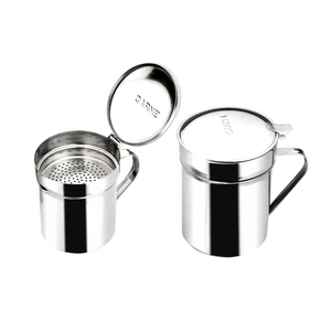 Contenitore per olio e grasso in acciaio inox con scritta "meat", 500 ml. (Ibili 700001) - Product Image 1