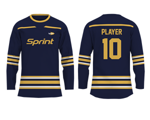 เสื้อยืดฮ็อกกี้น้ำแข็งเสื้อทีมโพลีเอสเตอร์สำหรับผู้ชายและผู้หญิงพิมพ์ซับลิเมชันแบบสากล - Product Image 1