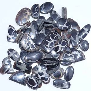 Septarian Pair Latest Design Natural Stone Wholesale Cabochon Gemstone Pair Earrings Loose Gemstone for Making Jewellery - Product Image 3