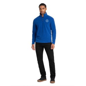 Veste polaire technique d'hiver pour homme avec logo personnalisé du fabricant, décontractée, fermeture éclair quart, coupe-vent, pull à col montant brodé - Product Image 4