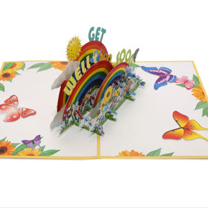 Carte-cadeau de personnalisation la plus vendue à la main Pop Up 3D carte de voeux artisanat carte colorée - Product Image 1