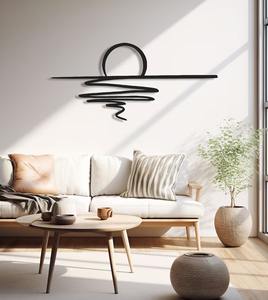 ศิลปะตกแต่งผนังเหล็กแบบพระอาทิตย์ตกดินสำหรับห้องโถงเลานจ์หรือห้องนั่งสมาธิ - Product Image 4