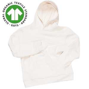 Sudadera con capucha de lana de algodón orgánico 100% para hombre, sudadera sostenible certificada GOTS de 9 oz de peso pesado Natural, venta al por mayor - Product Image 3